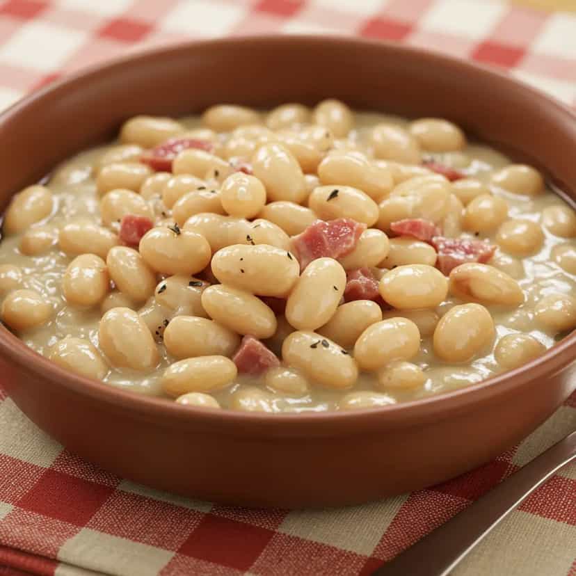 Foto deliciosa de Feijão Frade com Calabresa Defumada pronta para servir - Outras Receitas