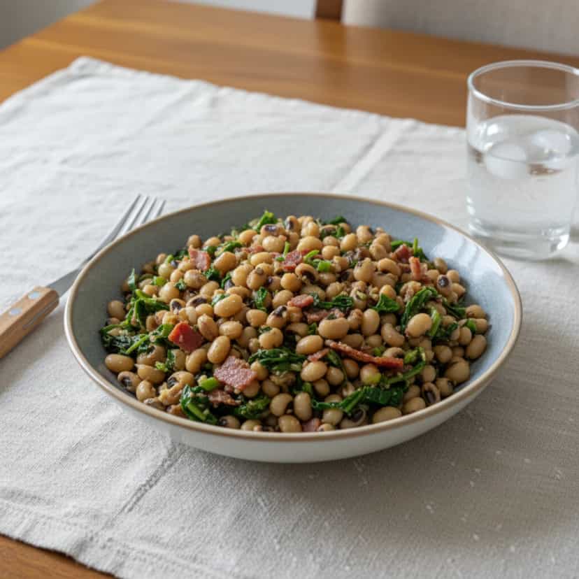 Foto deliciosa de Feijão Fradinho com Carne-Seca pronta para servir - Pratos Brasileiros Icônicos