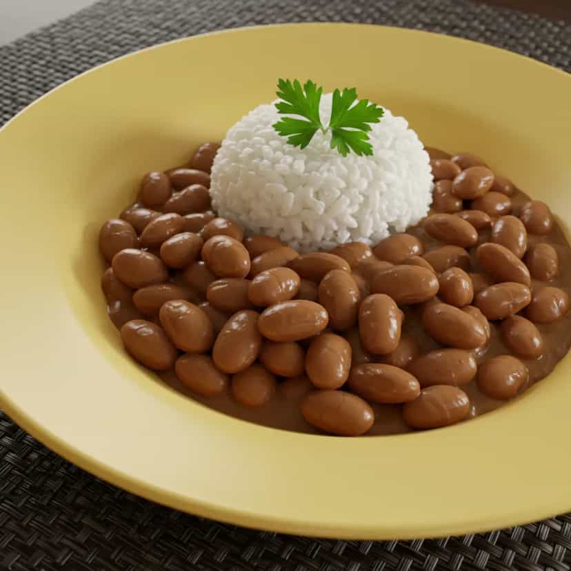 Foto deliciosa de Feijão Preto Caseiro pronta para servir - Pratos Brasileiros Icônicos