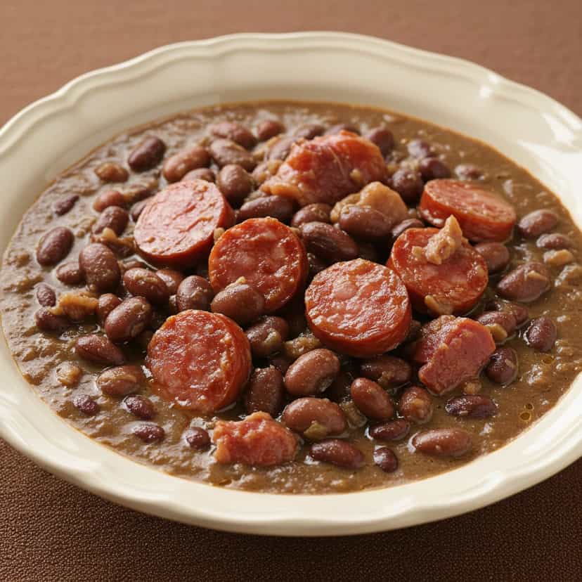 Receita de Feijão Preto com Calabresa e Bacon - Dicas e Dicas