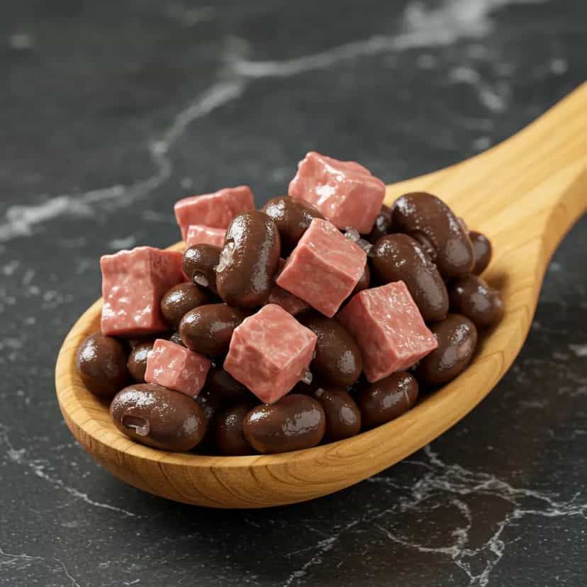 Foto deliciosa de Feijão Preto com Calabresa e Bacon pronta para servir - Pratos Brasileiros Icônicos