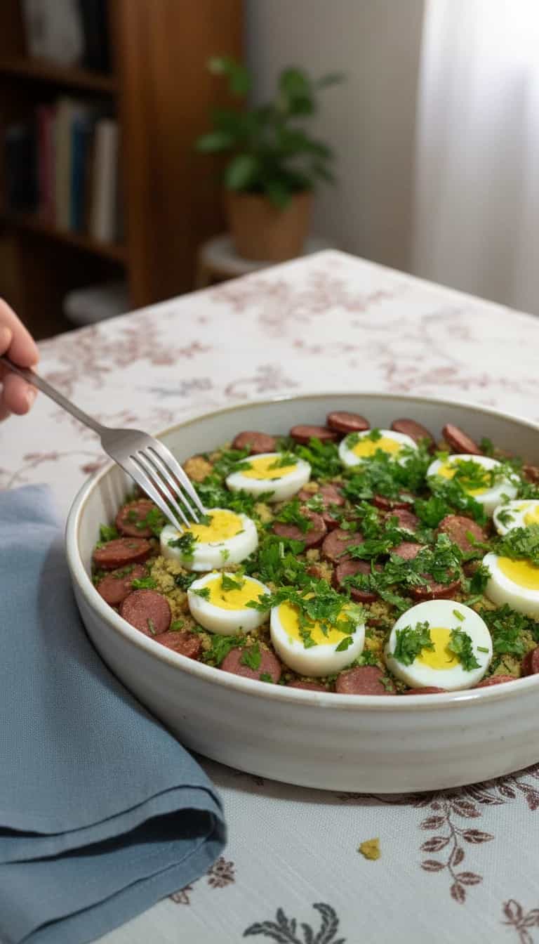 Foto deliciosa de Feijão Tropeiro pronta para servir - Pratos Brasileiros Icônicos