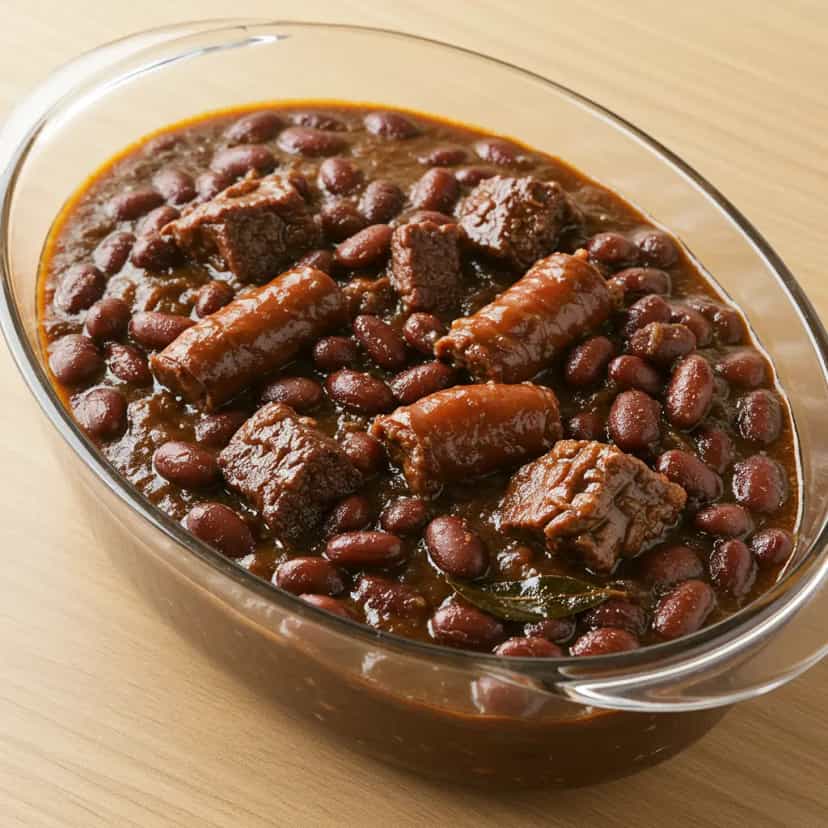Foto deliciosa de Feijoada Completa pronta para servir - Pratos Brasileiros Icônicos