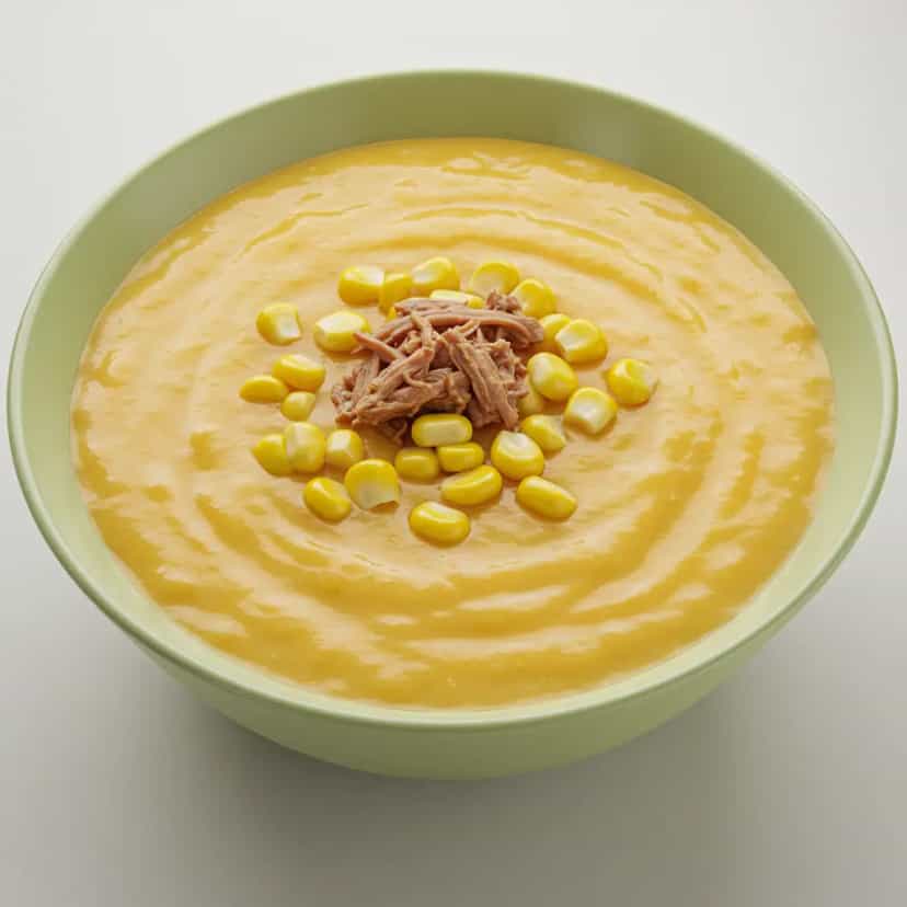 Foto deliciosa de Feijoadinha Cremosa de Milho Verde pronta para servir - Pratos Brasileiros Icônicos