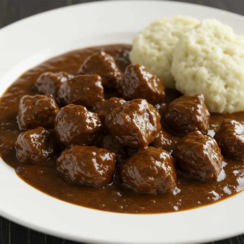 Foto deliciosa de Fígado ao Molho pronta para servir - Carnes & Frango