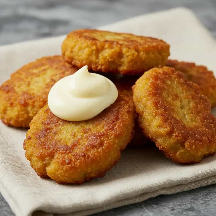 Foto deliciosa de Fígado de Galinha à Milanesa Crocante pronta para servir - Carnes & Frango