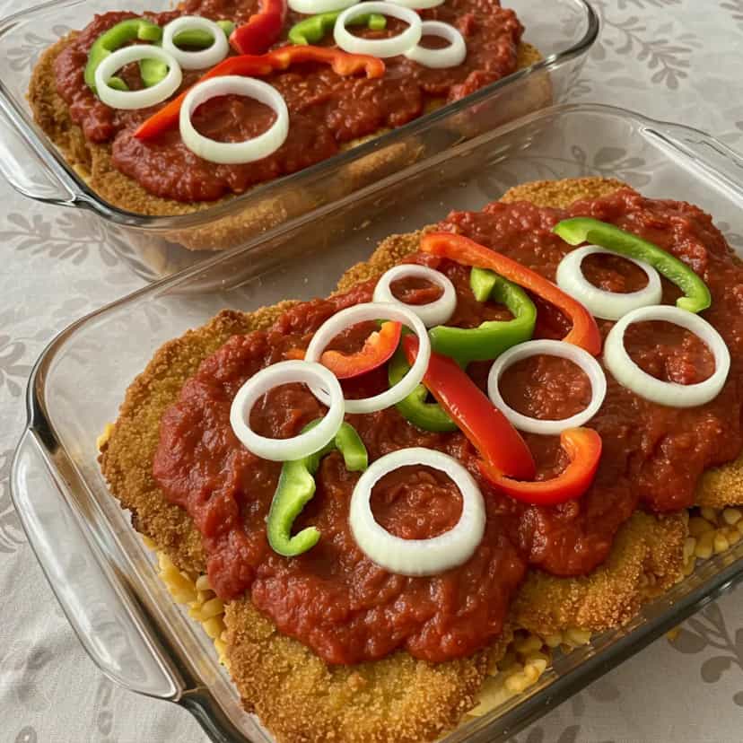 Foto deliciosa de Filé à Parmegiana pronta para servir - Carnes & Frango
