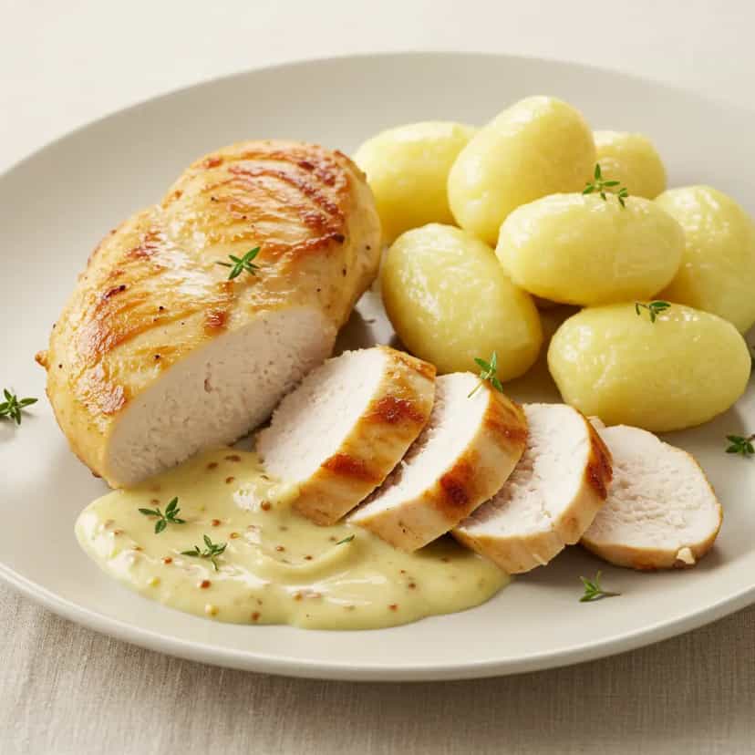 Foto deliciosa de Filé de Frango ao Molho de Mostarda pronta para servir - Outras Receitas
