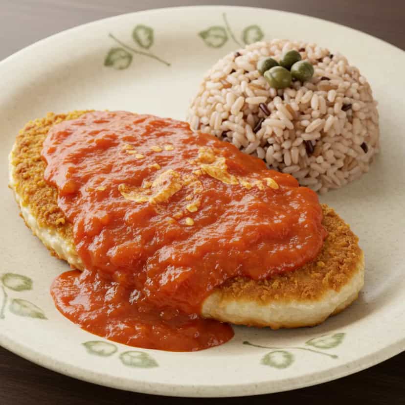 Foto deliciosa de Filé de Frango ao Molho Pomodoro pronta para servir - Carnes & Frango