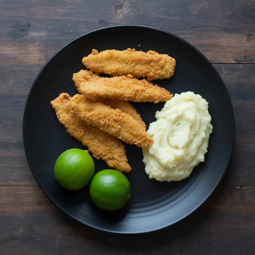 Foto deliciosa de Filé de Merluza Empanado com Parmesão pronta para servir - Outras Receitas