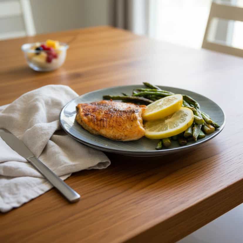 Foto deliciosa de Filé de Tilápia Assado na Air Fryer pronta para servir - Na Airfryer