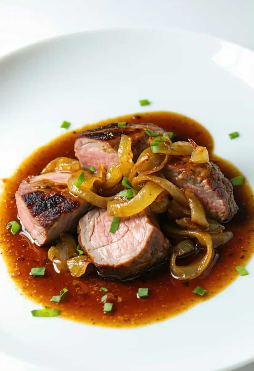 Foto deliciosa de File Mignon Suíno na Panela de Pressão pronta para servir - Carnes & Frango