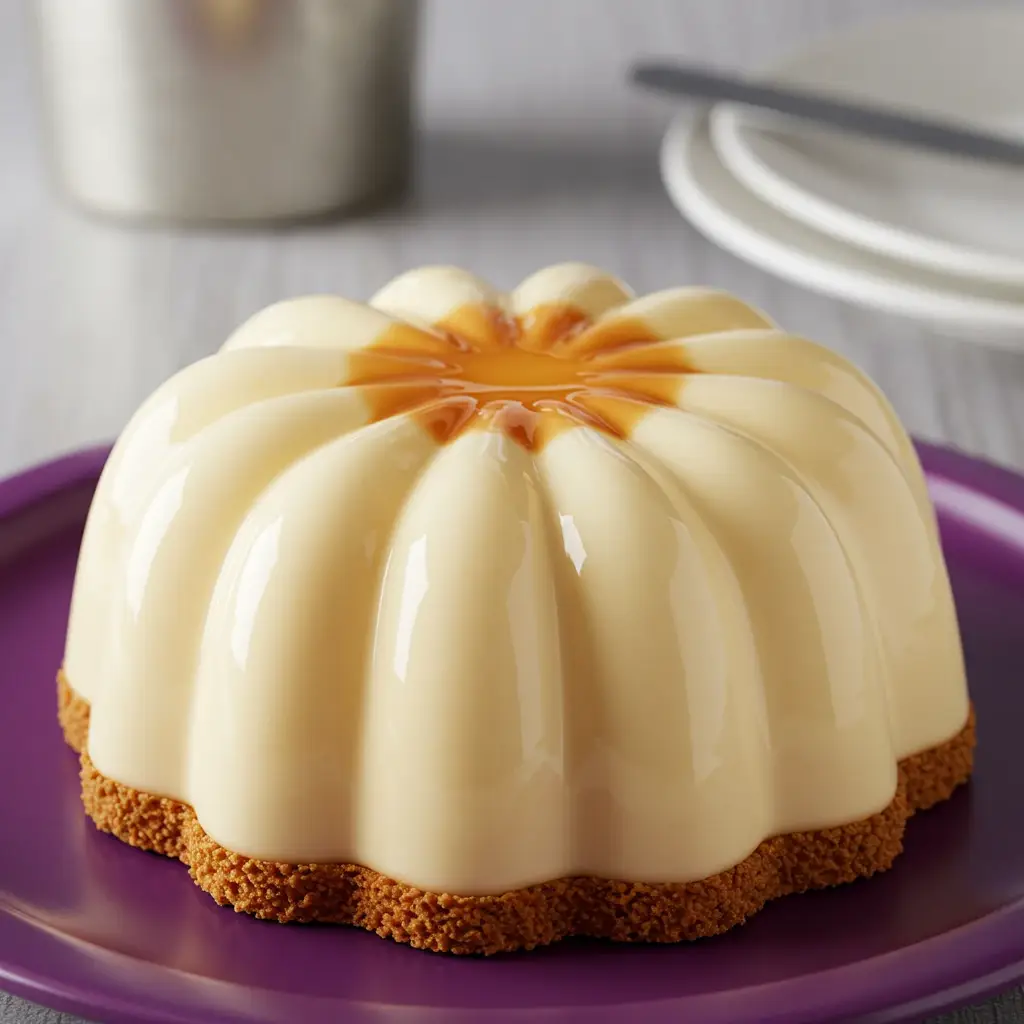 Flan de baunilha com calda