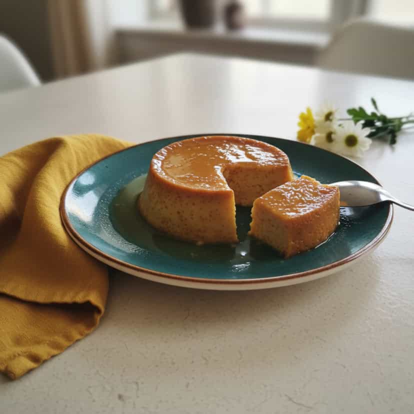 Foto deliciosa de Flan de Doce de Leite Cremoso pronta para servir - Pudins & Cremes