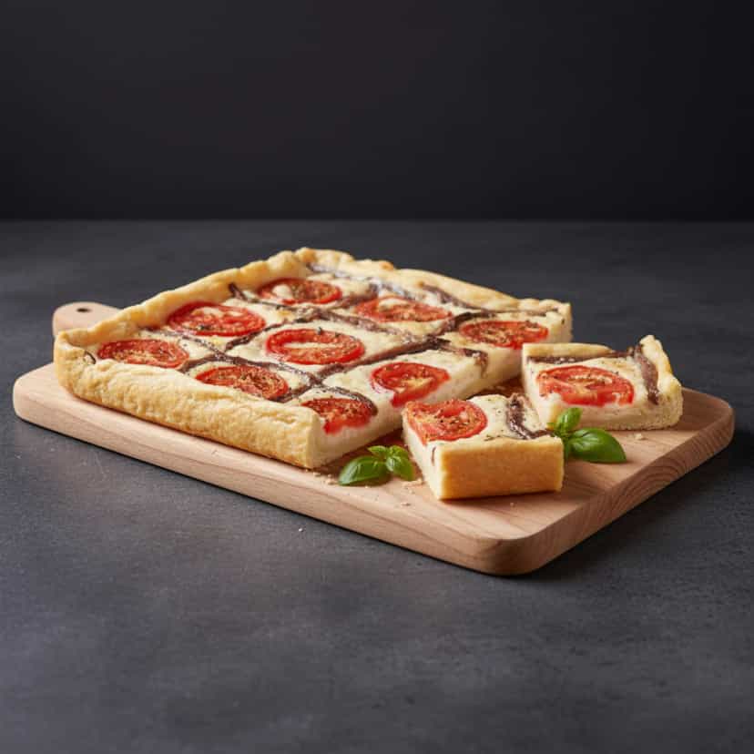 Foto deliciosa de Focaccia de Batata Caseira pronta para servir - Lanches de Padaria