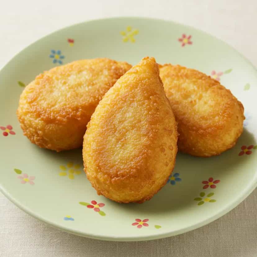 Foto deliciosa de Fogaça Frita de Frango pronta para servir - Lanches de Padaria