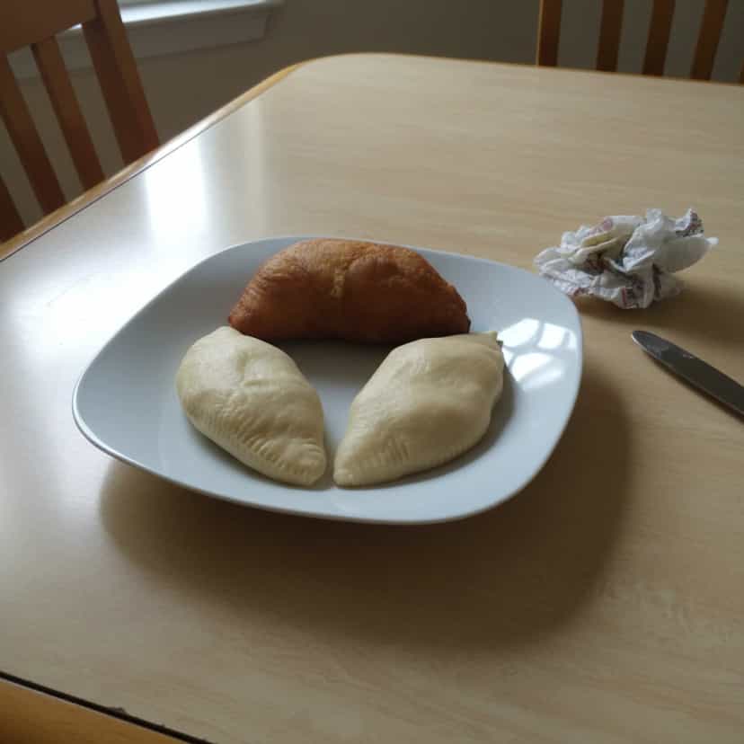 Foto deliciosa de Fogaça Frita de Mussarela pronta para servir - Lanches de Padaria