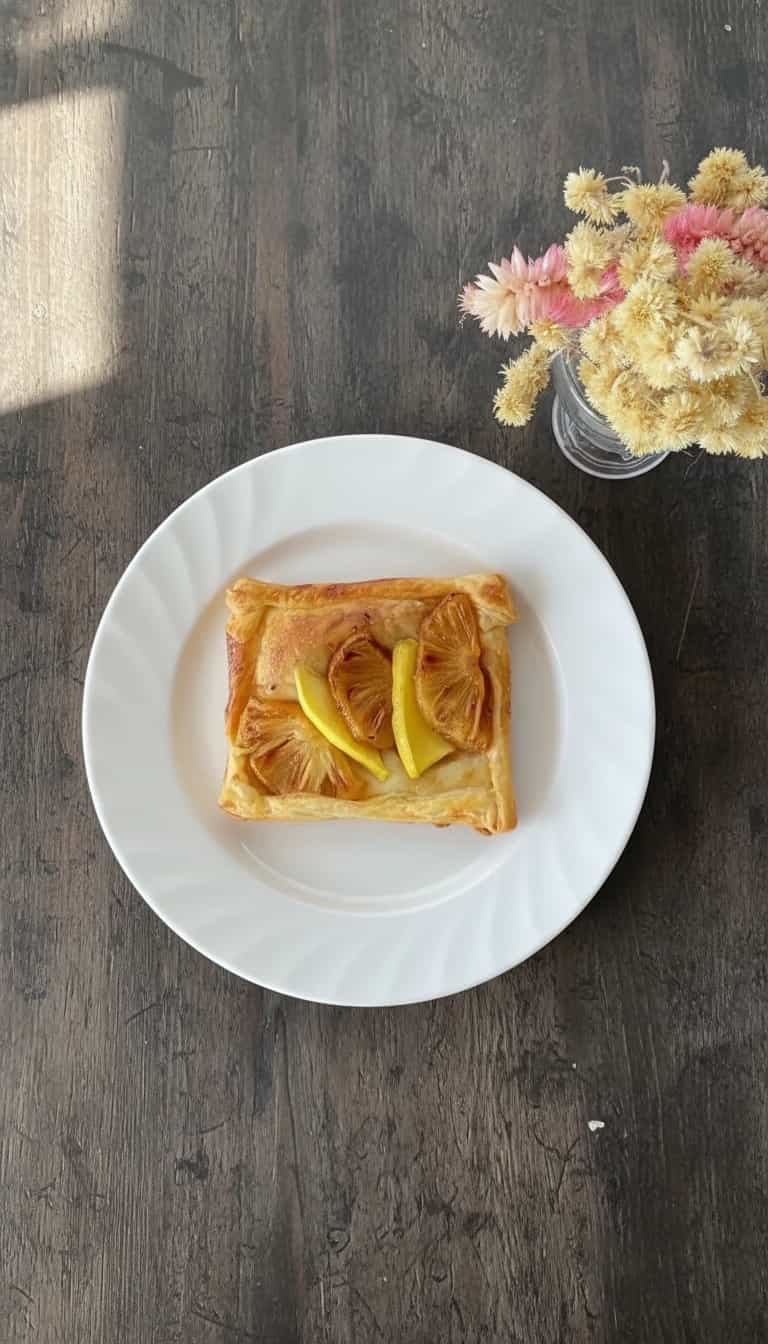 Foto deliciosa de Folhado de Abacaxi e Manga pronta para servir - Tortas & Tortinhas