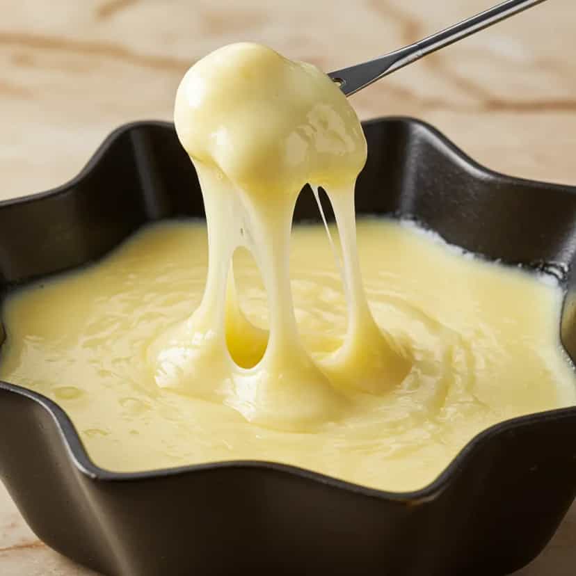 Foto deliciosa de Fondue Cremoso de Queijo pronta para servir - Almoço & Jantar