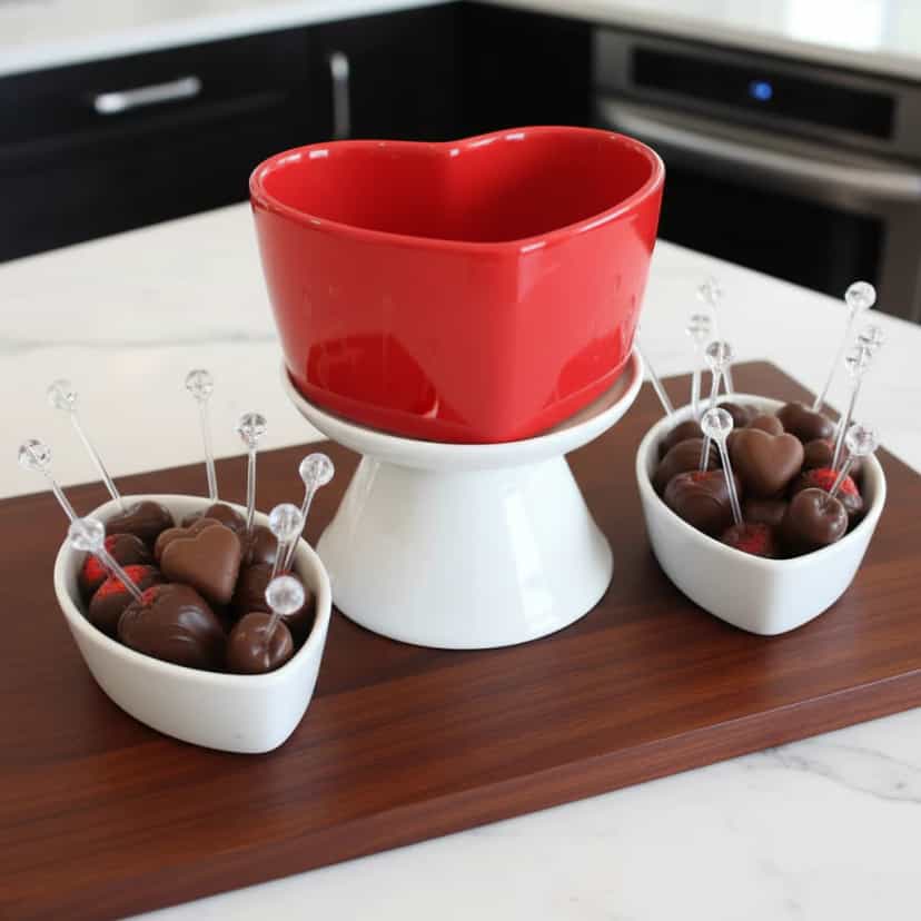 Foto deliciosa de Fondue de Chocolate Cremoso pronta para servir - Outras Receitas