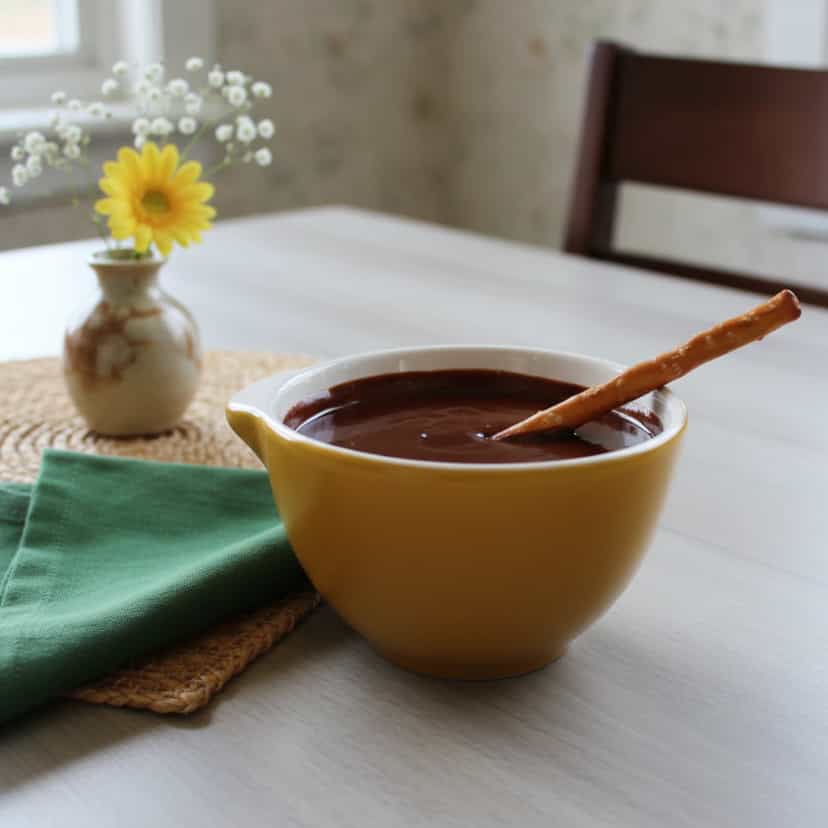 Foto deliciosa de Fondue de Chocolate Cremoso pronta para servir - Outras Receitas