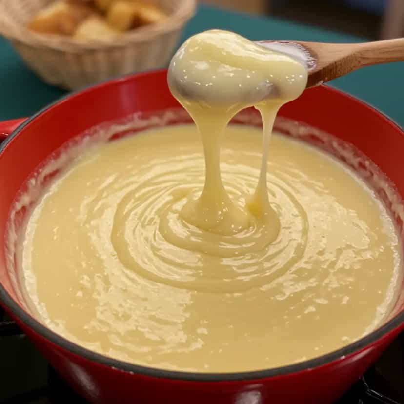 Foto deliciosa de Fondue de Queijo Suíço pronta para servir - Almoço & Jantar
