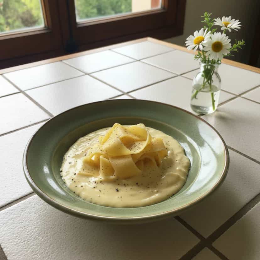 Foto deliciosa de Fonduta de Queijos com Papardelle pronta para servir - Massas & Macarrão