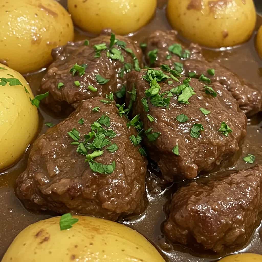 Fraldinha na Cerveja com Batatas