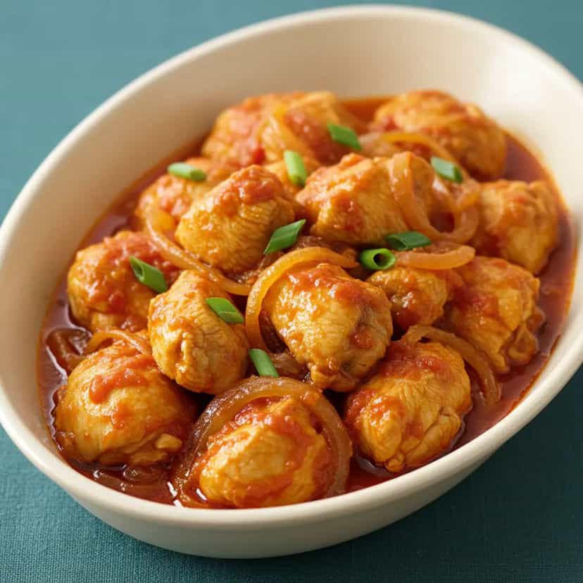Foto deliciosa de Frango Agridoce com Molho de Tomate pronta para servir - Carnes & Frango