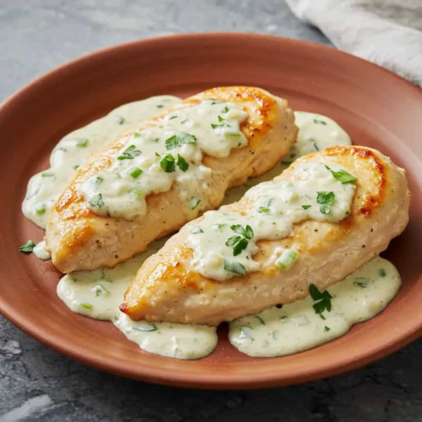 Foto deliciosa de Frango ao Molho Branco com Ervas Finas pronta para servir - Outras Receitas