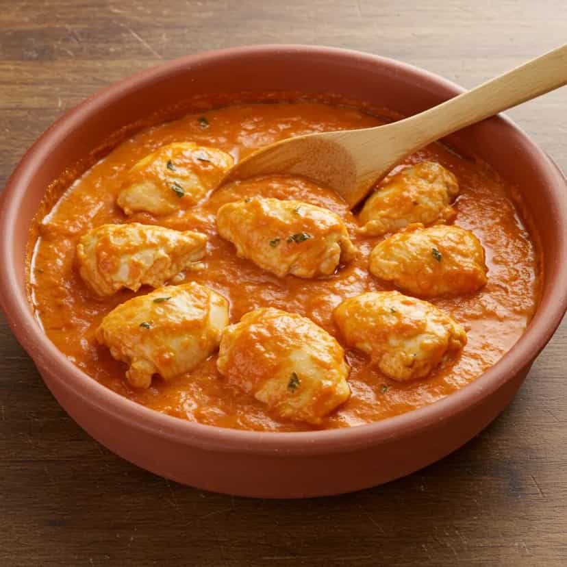 Foto deliciosa de Frango ao Molho de Tomate Cremoso pronta para servir - Carnes & Frango