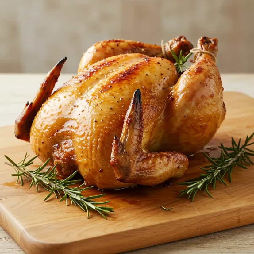 Foto deliciosa de Frango Assado com Mel, Alecrim e Shoyu pronta para servir - Carnes & Frango