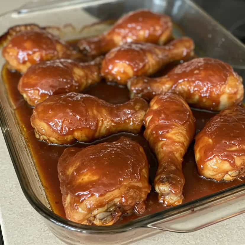 Foto deliciosa de Frango Assado com Molho Barbecue pronta para servir - Carnes & Frango