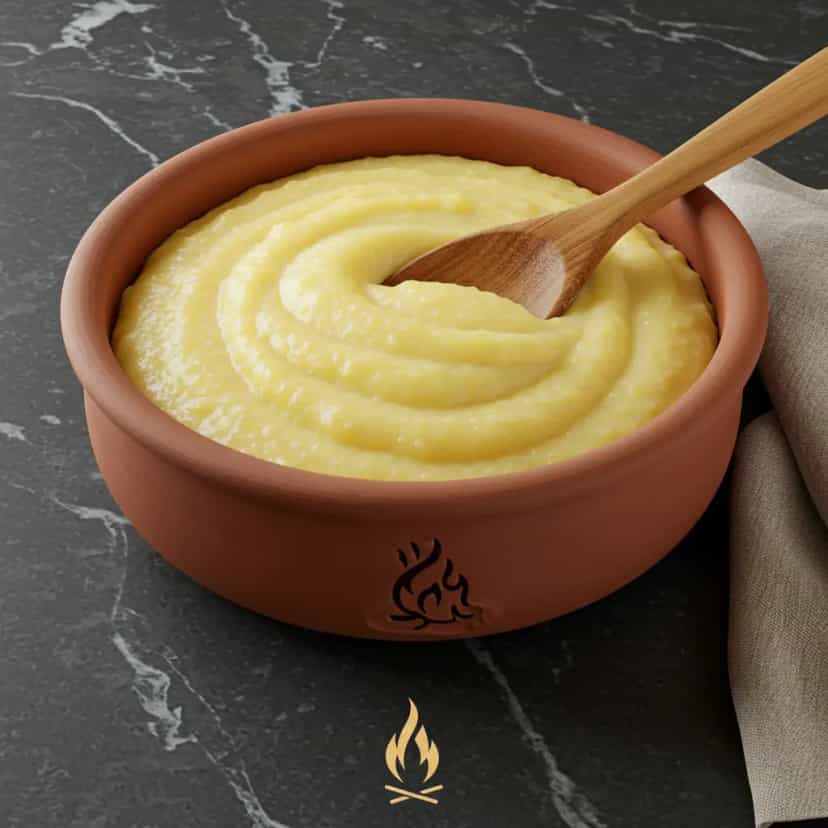 Foto deliciosa de Frango Caipira com Polenta Cremosa pronta para servir - Carnes & Frango