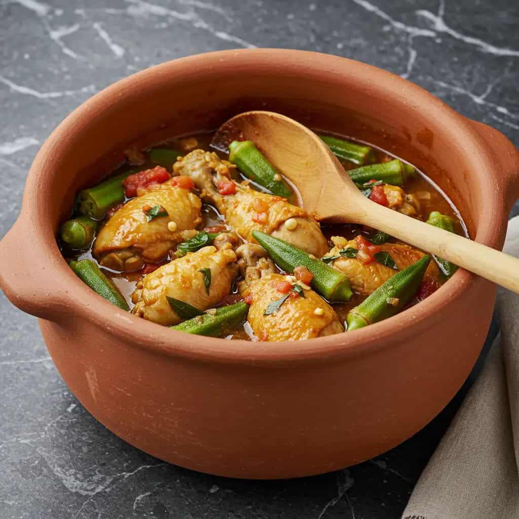 Frango Caipira com Quiabo