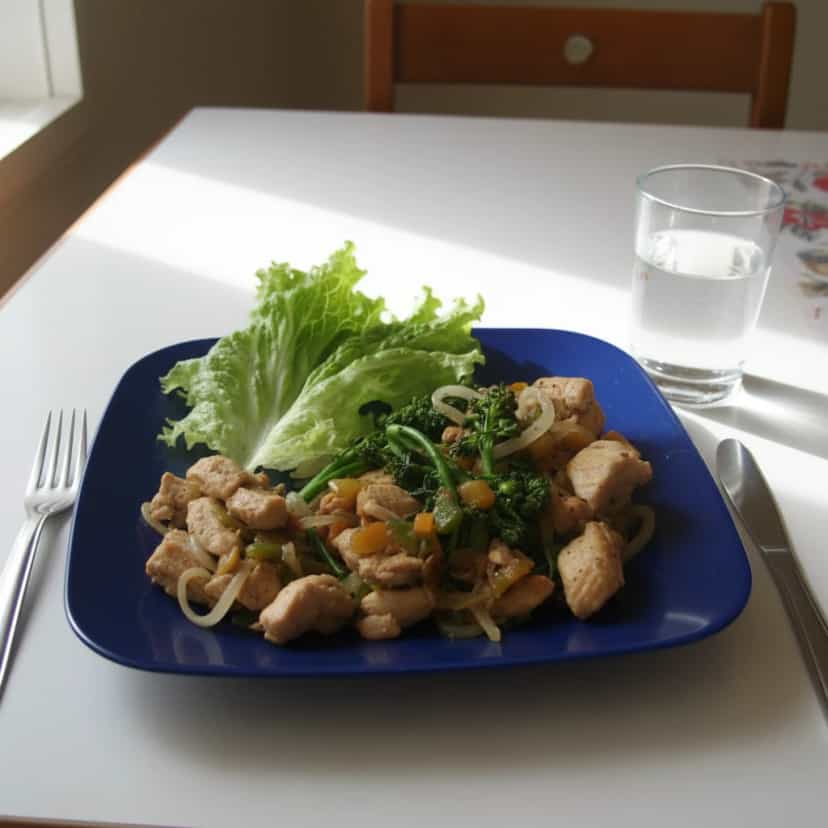 Foto deliciosa de Frango com Brócolis e Pimentões pronta para servir - Outras Receitas