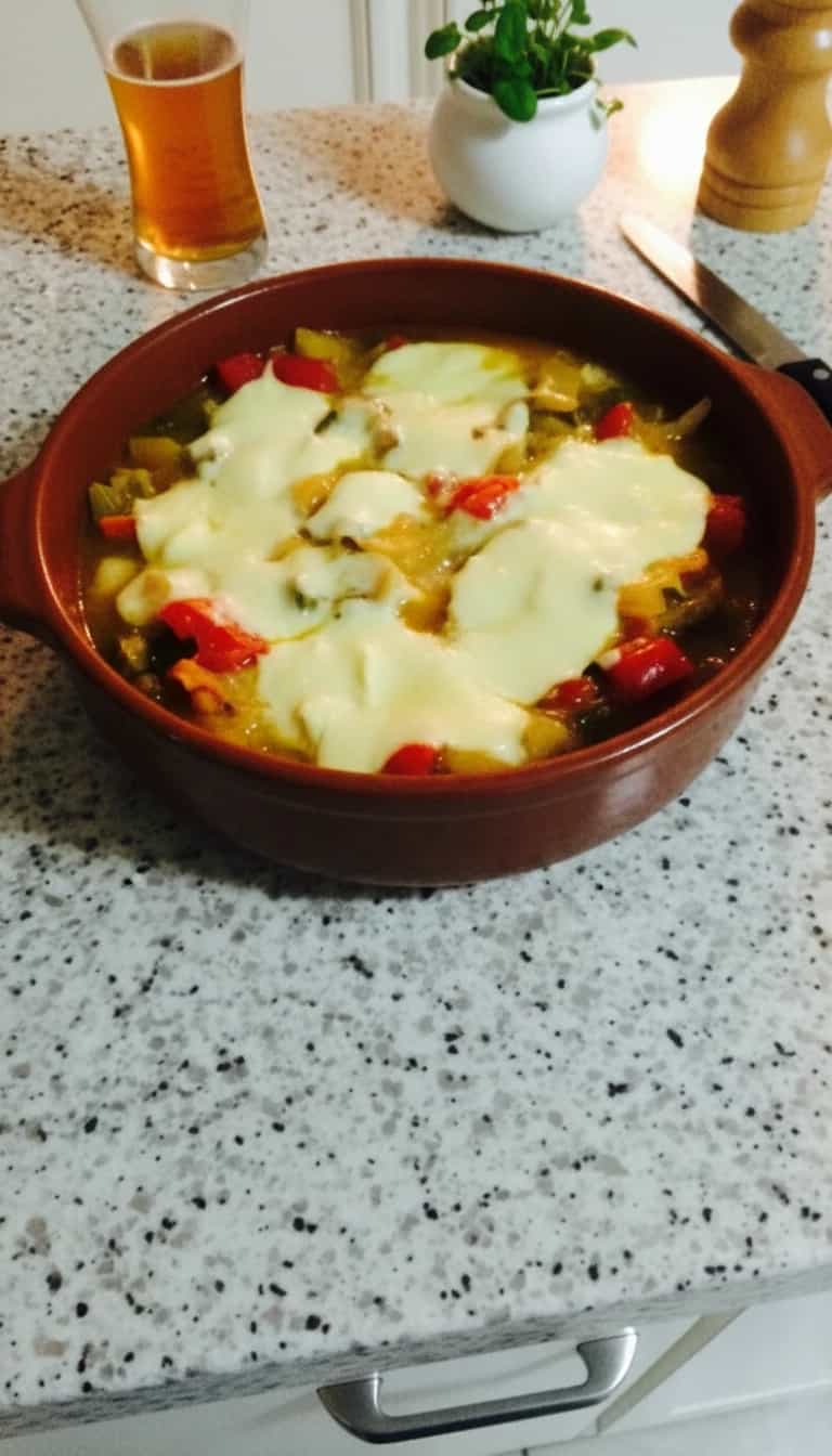 Foto deliciosa de Frango com Requeijão e Pimentões pronta para servir - Carnes & Frango