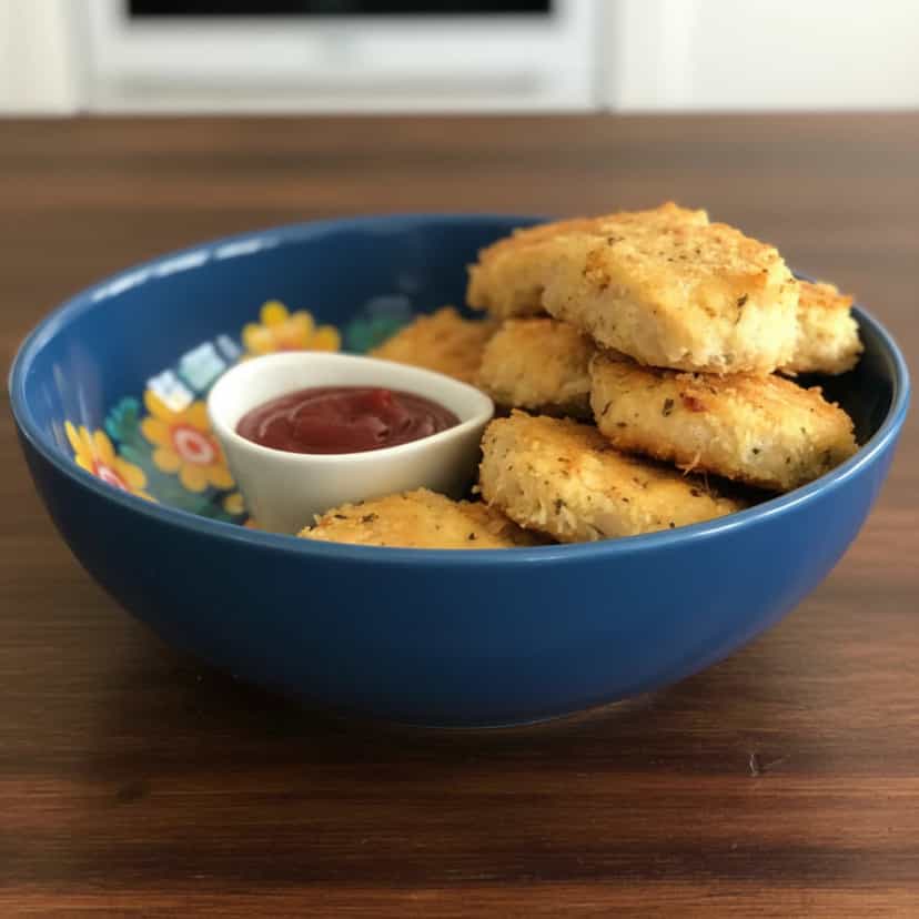 Foto deliciosa de Frango Crocante com Parmesão pronta para servir - Carnes & Frango