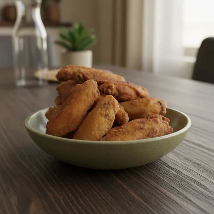 Foto deliciosa de Frango frito crocante e sequinho pronta para servir - Carnes & Frango