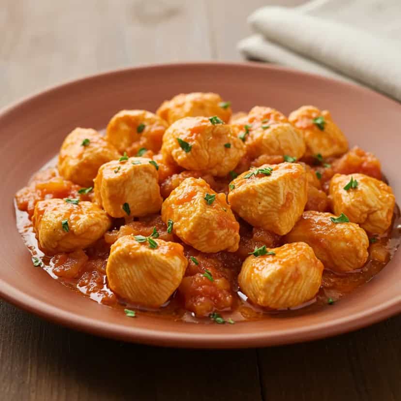 Foto deliciosa de Frango Guisado Caseiro pronta para servir - Carnes & Frango