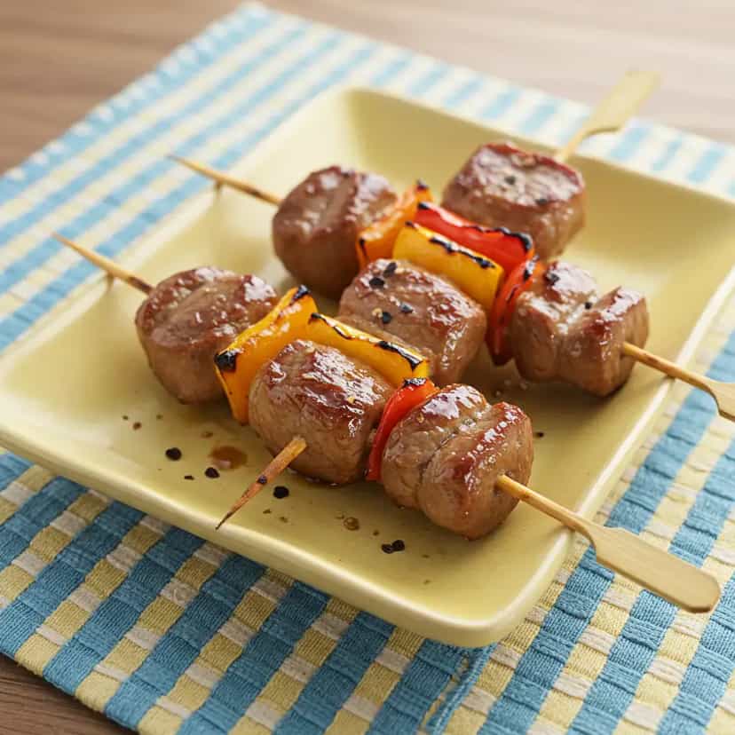 Foto deliciosa de Frango Yakitori com Molho Teriyaki pronta para servir - Carnes & Frango