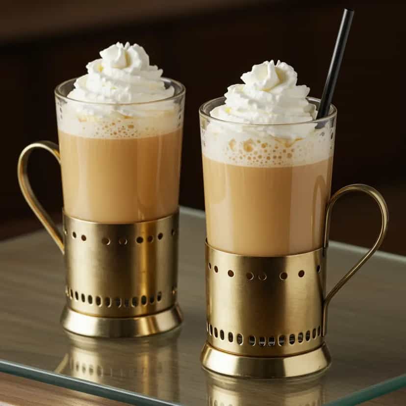 Foto deliciosa de Frapê de Café Cremoso pronta para servir - Milkshakes