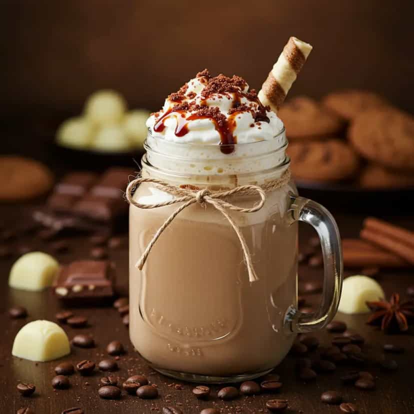 Foto deliciosa de Frapê de Café Cremoso pronta para servir - Milkshakes