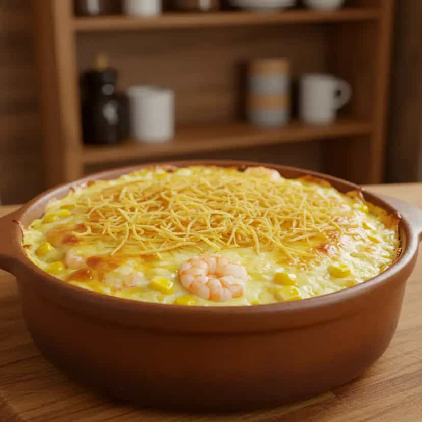 Foto deliciosa de Fricassê de camarão da Jamila pronta para servir - Peixes & Frutos do Mar