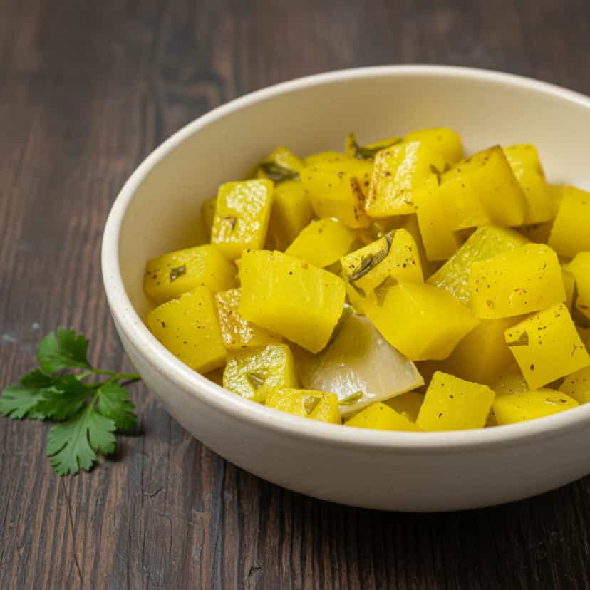 Foto deliciosa de Frigideira de Chuchu pronta para servir - Pratos Brasileiros Icônicos