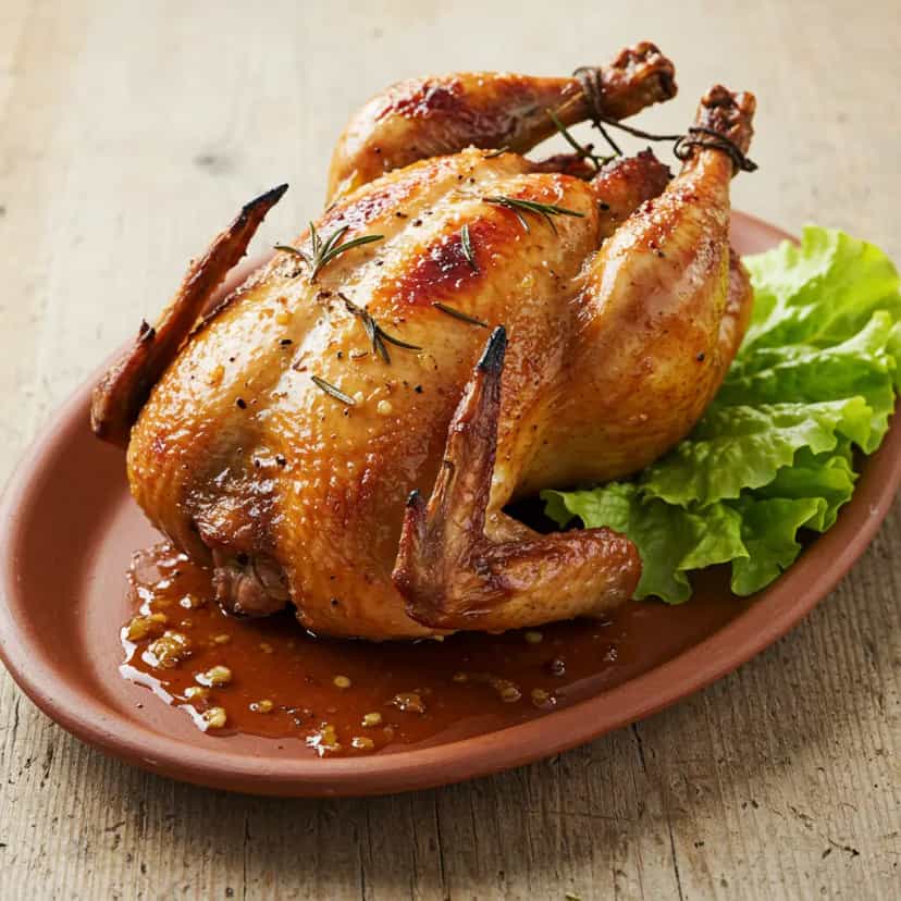 Foto deliciosa de Galeto assado com alecrim e manteiga pronta para servir - Carnes & Frango