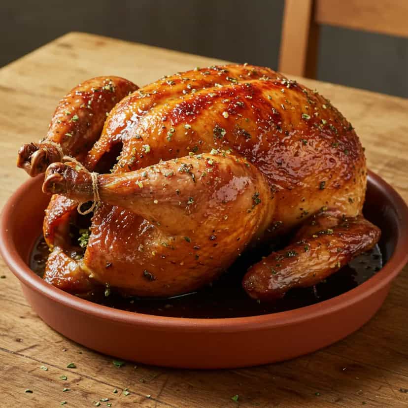 Foto deliciosa de Galeto Assado com Manteiga Aromatizada pronta para servir - Carnes & Frango