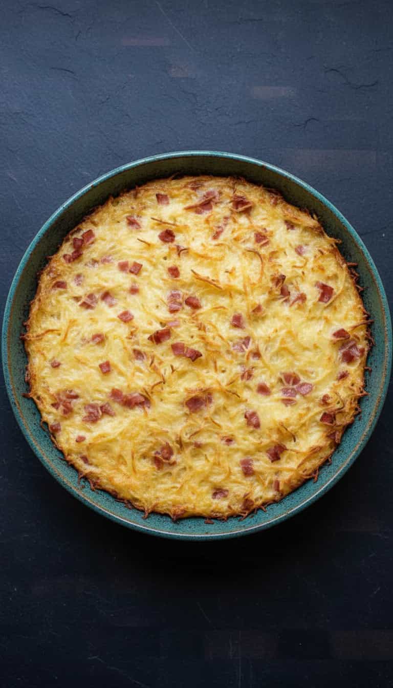 Foto deliciosa de Galette de Batata com Presunto pronta para servir - Tortas Salgadas