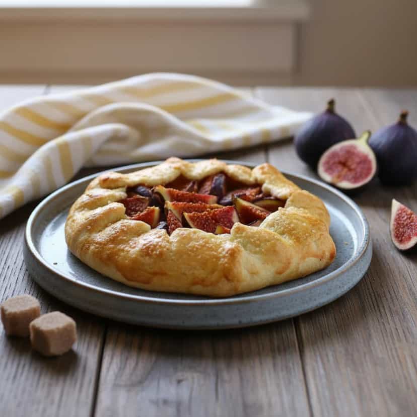 Foto deliciosa de Galettes de Figo com Geleia de Damasco pronta para servir - Tortas & Tortinhas