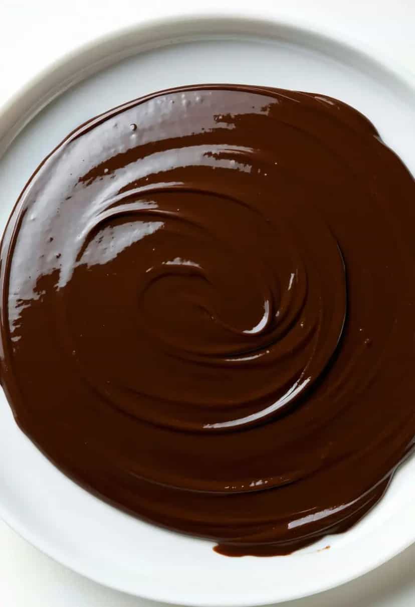 Foto deliciosa de Ganache de Chocolate Amargo pronta para servir - Pudins & Cremes